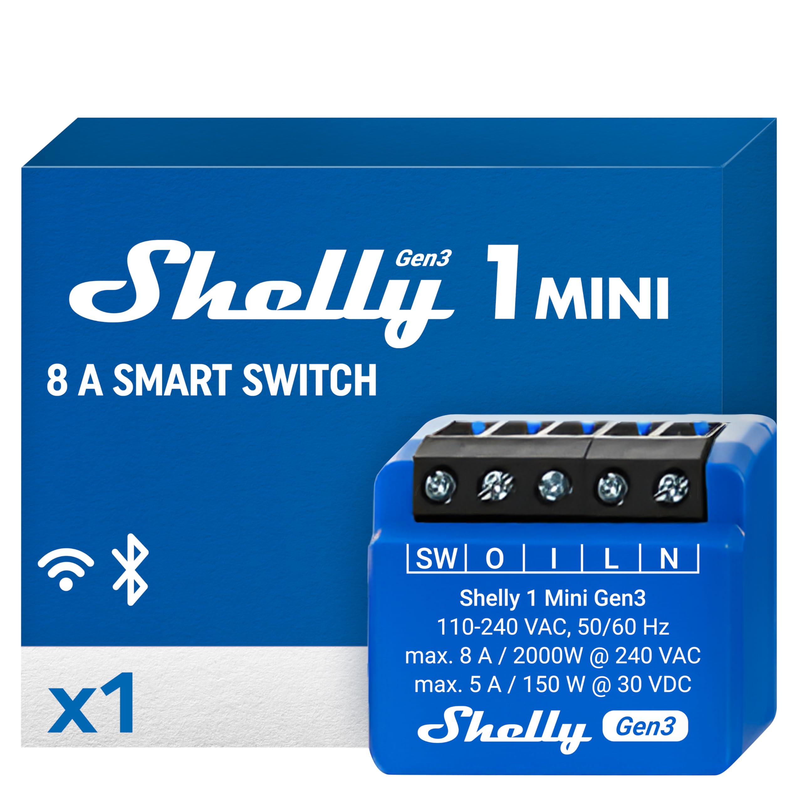 Shelly 1 Mini Gen3 Wi-Fi Relay Switch
