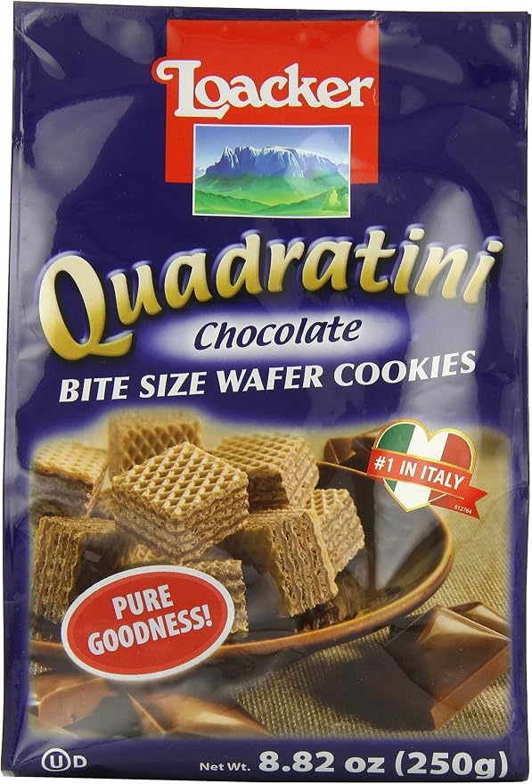 Loacker Quadratini Small Wafer Cookies - Chocolate - 8.82 oz - 8 pk