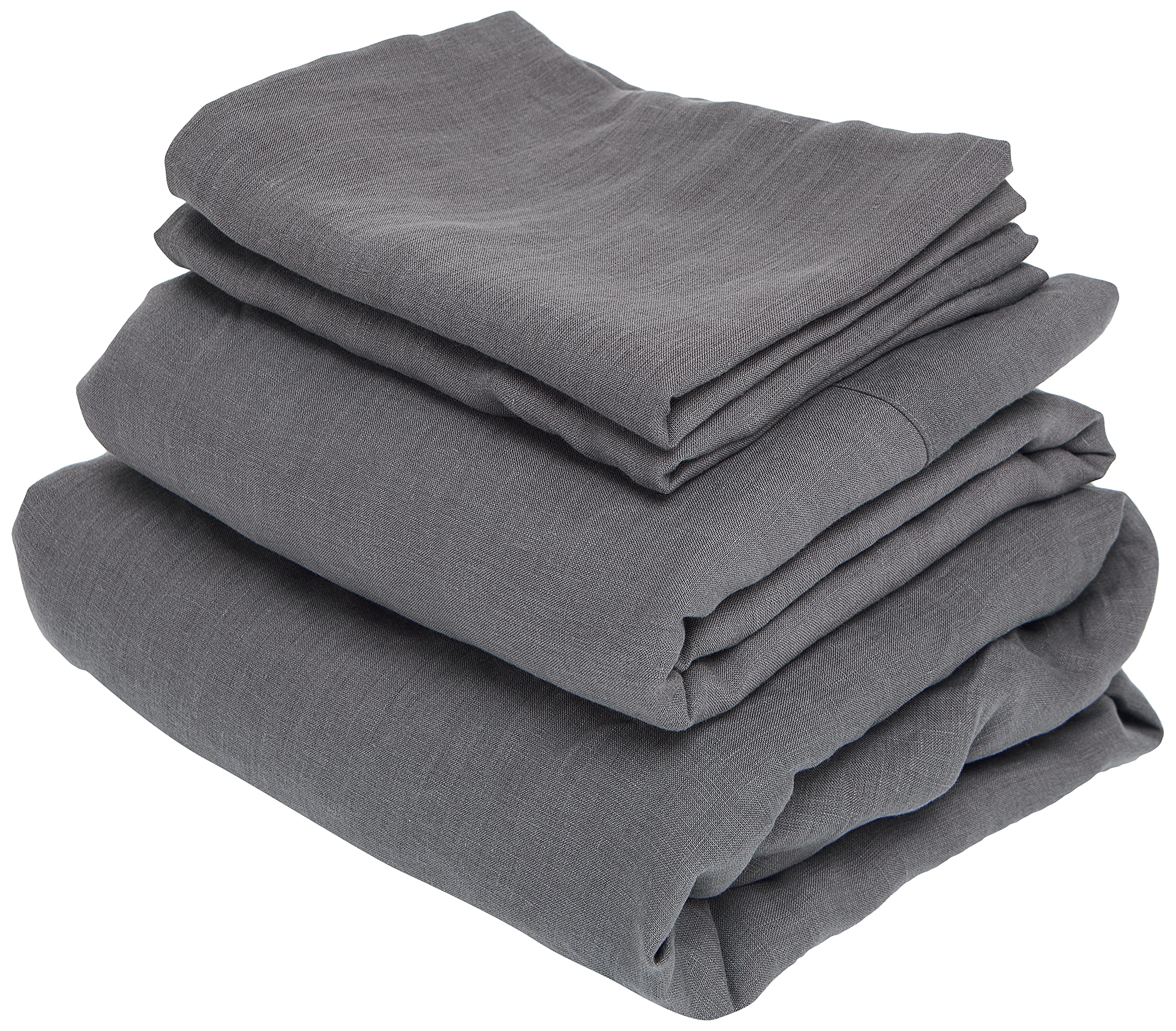 Bambury French Linen Sheet Set | Charcoal | King
