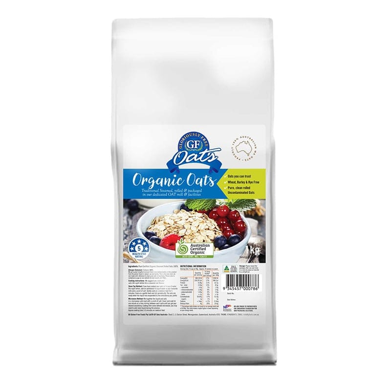 Gloriously Free Organic Uncontaminated Oats 1kg