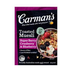 Carman's Super Berry Cranberry Blueberry & Goji Muesli 500g
