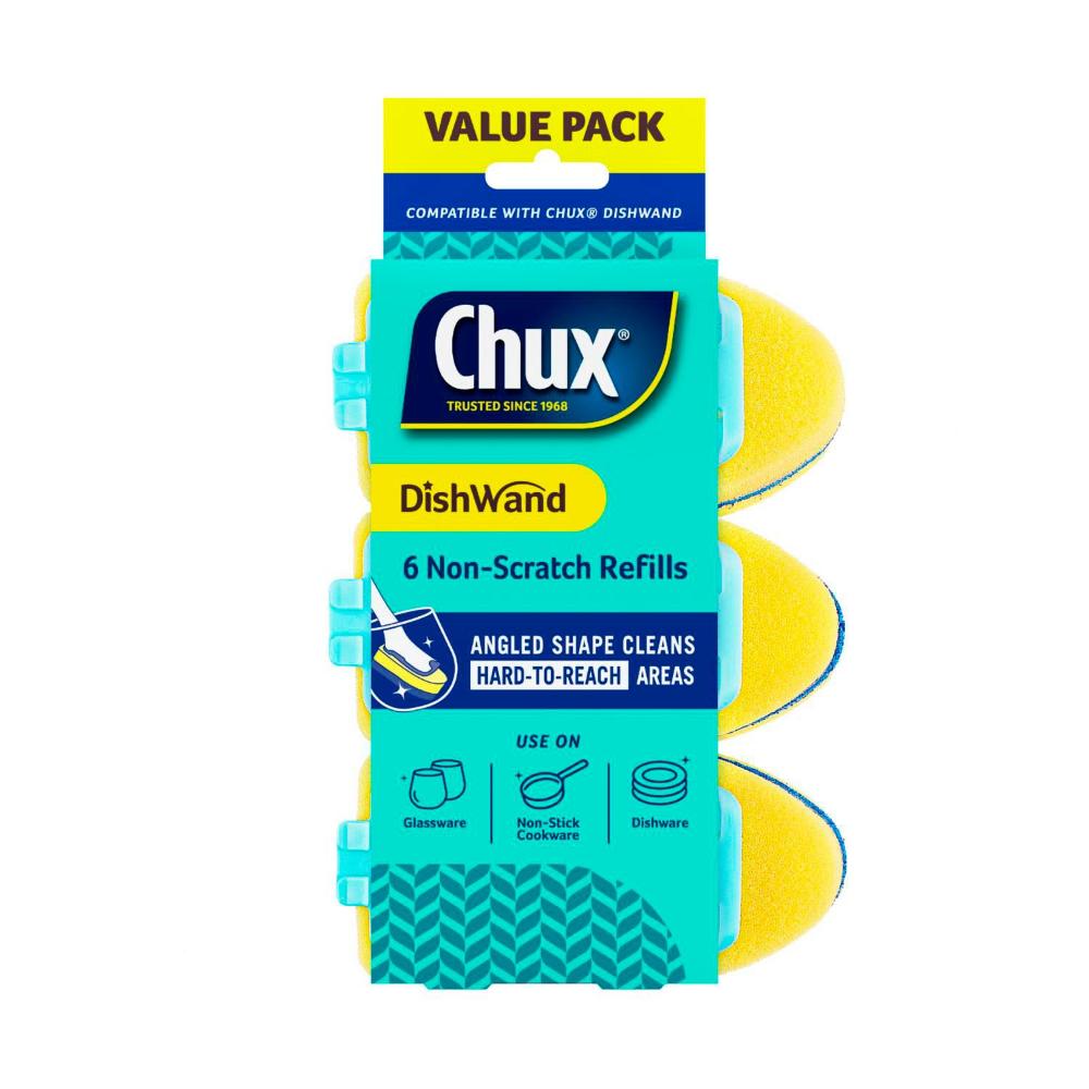 Chux Dishwand Non Scratch Refills 6 Pack