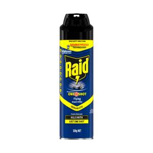 RAID One Shot Pest Odourless Flying Insect Spray Double Nozzle 320g