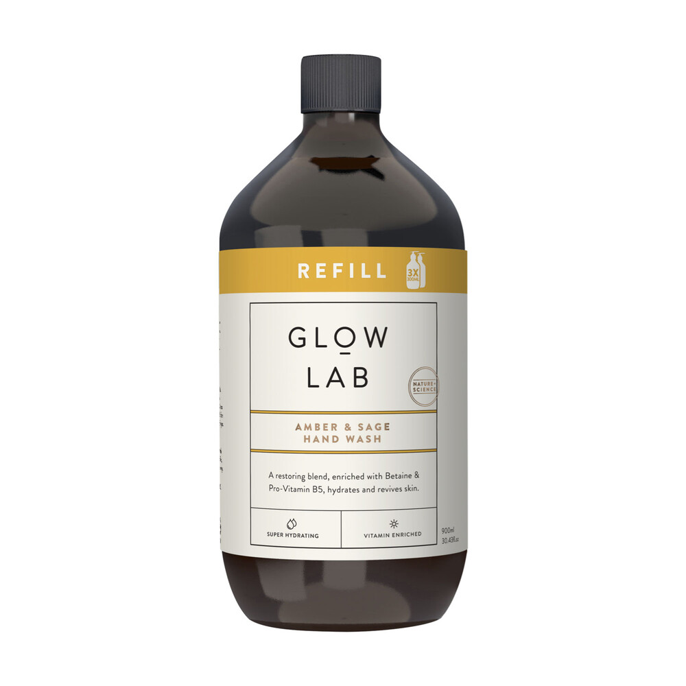 Glow Lab Amber & Sage Refill Hand Wash 900ml