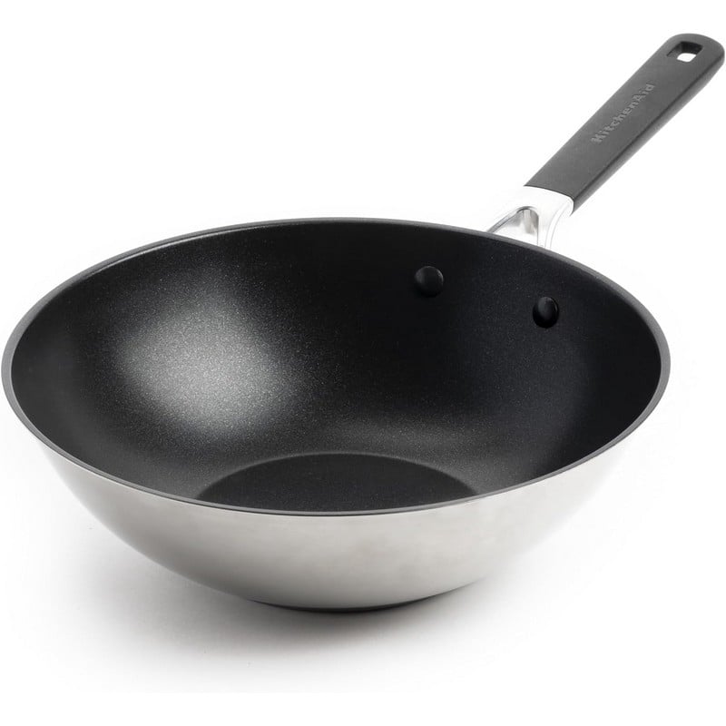 KitchenAid Classic Stainless Steel Triply Open Wok 28cm/3.63L Steel