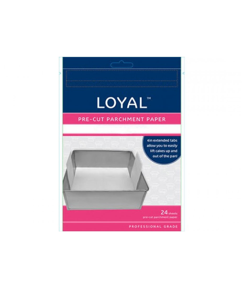 Loyal Pre-Cut Parchment Paper With Tabs Square 25cm
