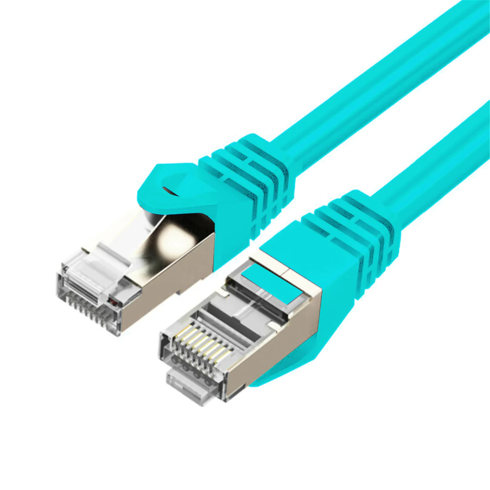 Cruxtec 50cm Cat7 10GbE SF/FTP Triple Shielding Ethernet Cable - Green