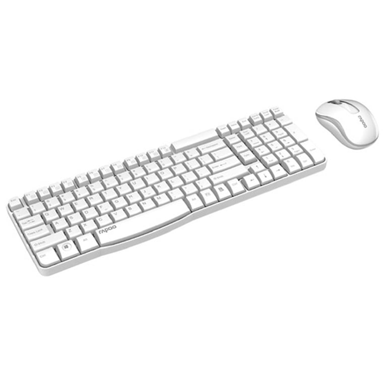 Rapoo Wireless Optical Keyboard Mouse Combo - White 2.4GHz X1800S